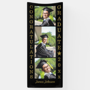Lona Black And Gold 3 Photo Congrats 2022 Graduate