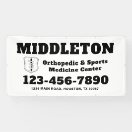 Lona Black and White Business Banner with Logo