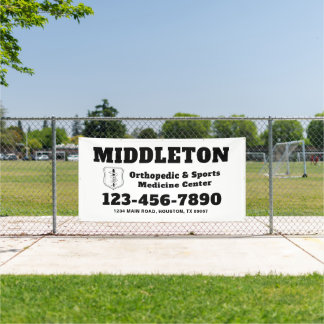 Lona Black and White Business Banner with Logo