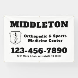 Lona Black and White Business Banner with Logo