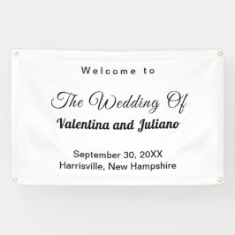 Lona Black and White Wedding Banner