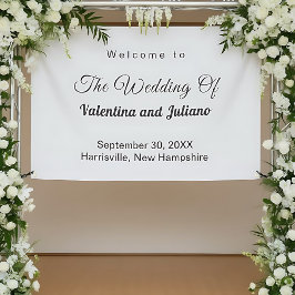 Lona Black and White Wedding Banner