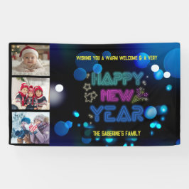 Lona Black & Blue Midnight Sparkle Neon Glow New Year 