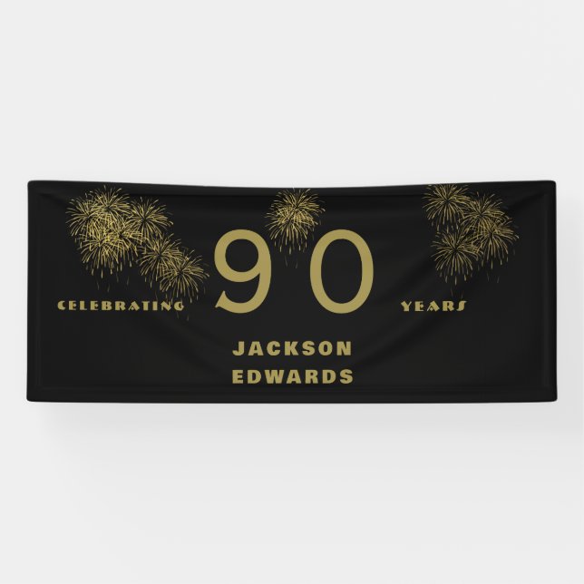 Lona Black & Gold Fireworks 90. (Horizontal)