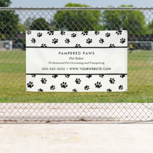 Lona Black Paw Prints Professional Pet Salon