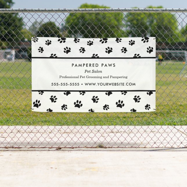 Lona Black Paw Prints Professional Pet Salon (In situ)