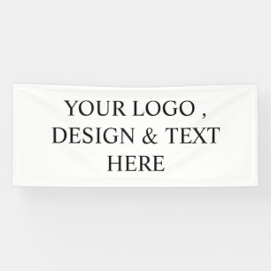 Lona Blanco Personalizado – Su logotipo y texto aquí