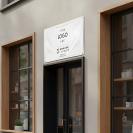 Lona Blanco publicitario de logotipo comercial