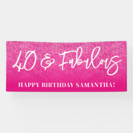 Lona Bloque de color de Purpurina rosa caliente 40 y fa