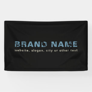 Lona Blue and Black Artsy Grunge Business Name