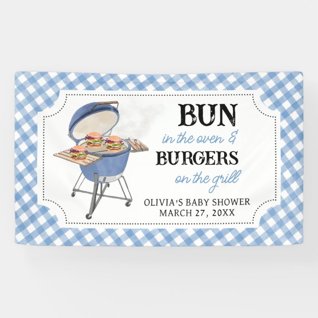 Lona Blue Burger BBQ Baby Shower (Horizontal)