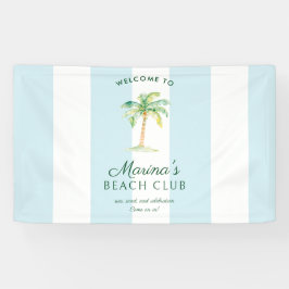 Lona Blue Cabana Stripes Palm Beach Club Welcome