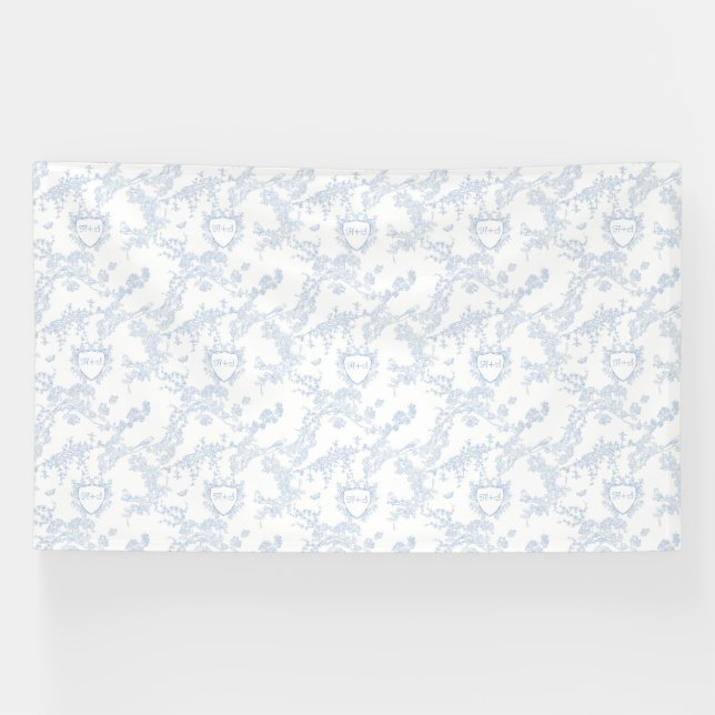 Lona Blue Chinoiserie Toile de Jouy Boda (Horizontal)
