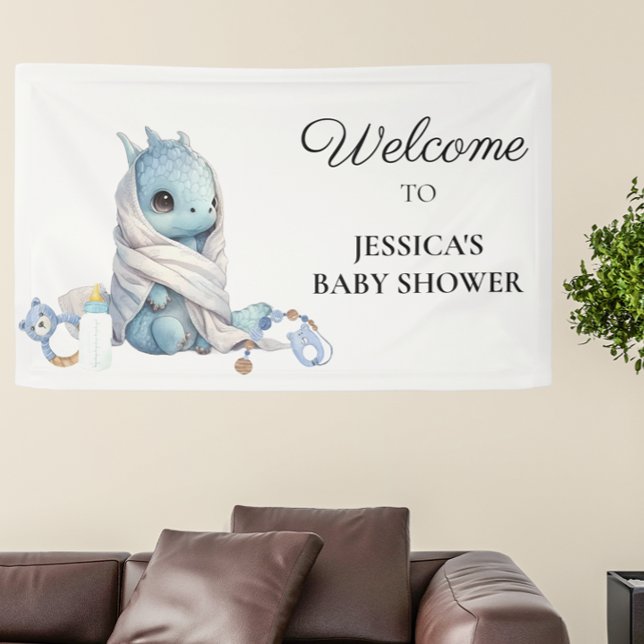 Lona Blue Dragon Baby Shower Gracias (Subido por el creador)