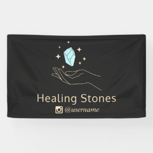 Lona Blue Gemstone Energy Crystal Healer S\\ Banner