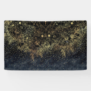 Lona Blue Gold Mandala Floral