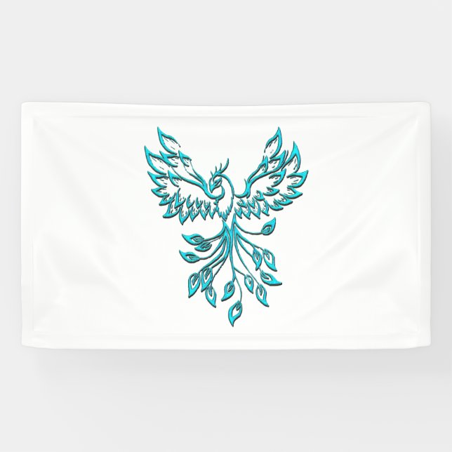 Lona Blue Phoenix Rising en Blanco (Horizontal)