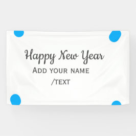 Lona Blue polkadots happy new year add name messasimple