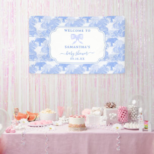 Lona Blue Toile Jungle Animales Safari Chinoiserie Baby