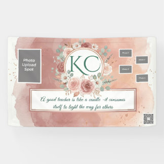 Lona Blush Pink Teacher Appreciation Photo Banner