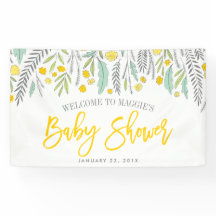 Bocadillos de Rótulo Neutral Baby Shower Banner Ró