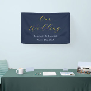 Lona Boda azul opulento