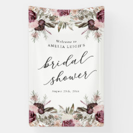 Lona Boda Bohemia Floral Burgundy Bridal