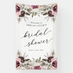 Lona Boda Bohemia Floral Burgundy Bridal