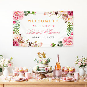 Lona Boda Bridal Shower Romántica Moda Floral Envuelto