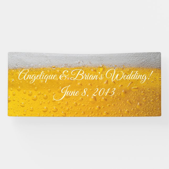 Lona boda con cabezal de cerveza y recepción (Horizontal)