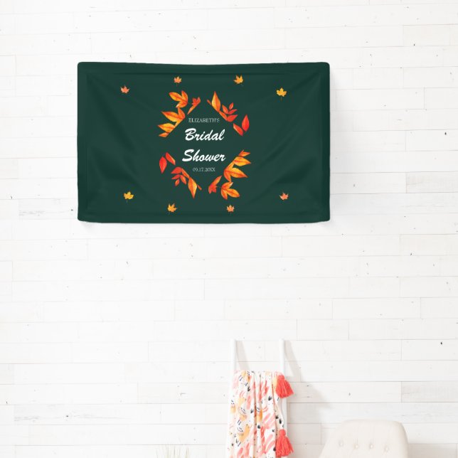 Lona Boda con Hojas de Otoño Rústico Moderno (in situ)