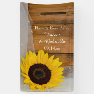 Lona Boda de campo con velo de girasol y velo de novia