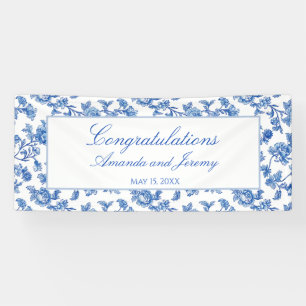 Lona Boda de Chinoisería Azul y Blanco