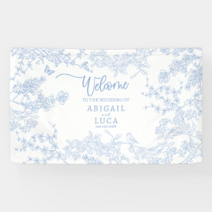 Lona Boda de Chinoiserie Azul Toile de Jouy