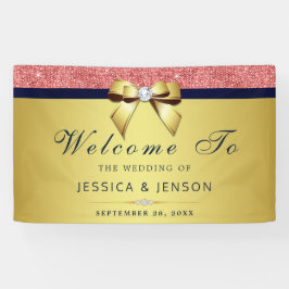 Lona Boda de doblaje de diamantes de oro de la Marina