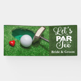 Lona Boda de golf con Let's par tee