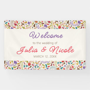 Lona Boda de Jardín de Flores Exóticas Rosa Woods