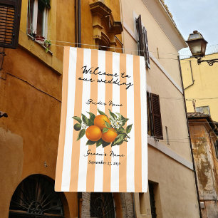 Lona Boda de limón naranja cítrico mediterráneo italian