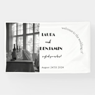 Lona Boda De Mesa De Amortiguamiento En Blanco Y Negro