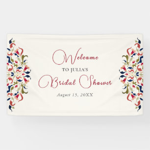 Lona Boda de Paisley Botánica Floral Artística de Lujo