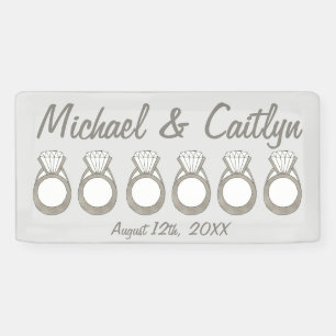 Lona Boda del anillo de compromiso de diamantes Ducha d