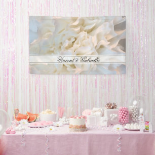 Lona Boda floral de carnación blanca