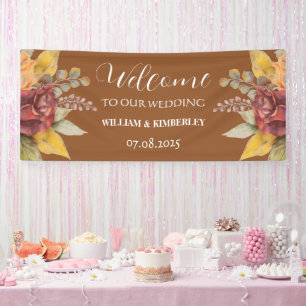 Lona Boda Floral Rústica Fall Terracota