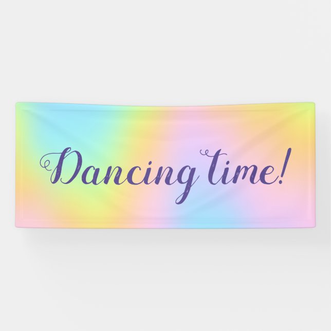 Lona Boda Magnífica Arcoíris Pastel (Horizontal)