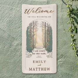 Lona Boda otoñal moderna Rustic Elegant Forest Welcome