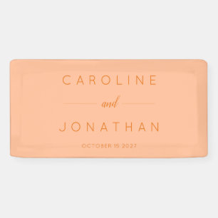 Lona Boda personalizada de escritura Minimalista modern
