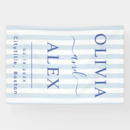 Lona Boda Personalizada Francesa Azul