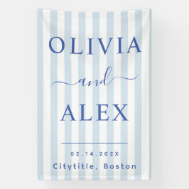Lona Boda Personalizada Francesa Azul