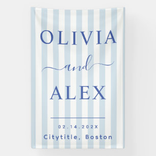 Lona Boda Personalizada Francesa Azul