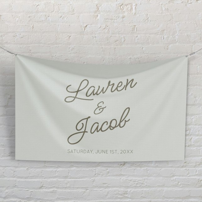 Lona Boda Verde Minimalista Moderna Minimalista (Subido por el creador)